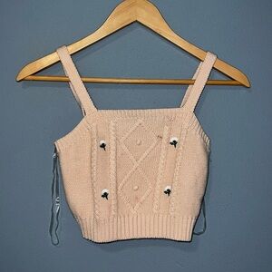 knit sweater crop top